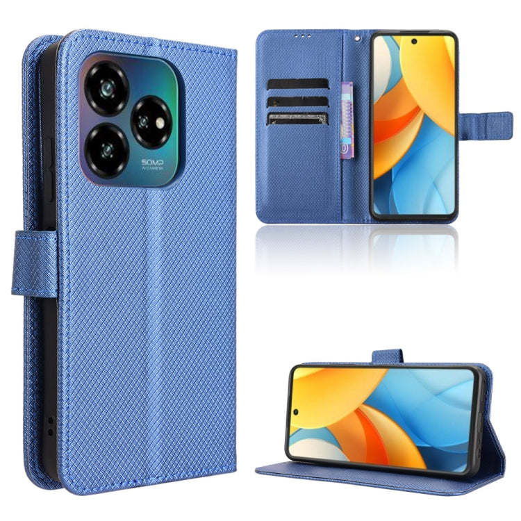 Custodia per telefono in pelle con trama a diamante, For ZTE Blade A35 Lite, For ZTE Blade V70 4G, For ZTE nubia Red Magic 10 Pro / 10 Pro+, For ZTE Blade V60 Design