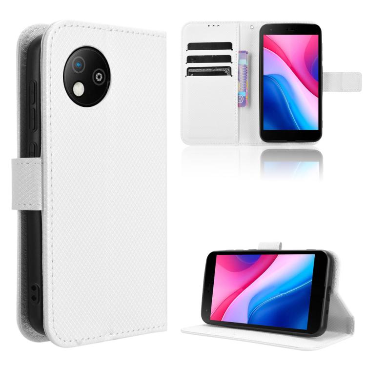 Custodia per telefono in pelle con trama a diamante, For ZTE Blade A35 Lite, For ZTE Blade V70 4G, For ZTE nubia Red Magic 10 Pro / 10 Pro+, For ZTE Blade V60 Design