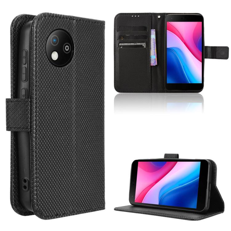 Custodia per telefono in pelle con trama a diamante, For ZTE Blade A35 Lite, For ZTE Blade V70 4G, For ZTE nubia Red Magic 10 Pro / 10 Pro+, For ZTE Blade V60 Design