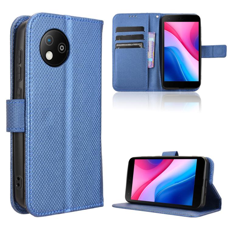 Custodia per telefono in pelle con trama a diamante, For ZTE Blade A35 Lite, For ZTE Blade V70 4G, For ZTE nubia Red Magic 10 Pro / 10 Pro+, For ZTE Blade V60 Design