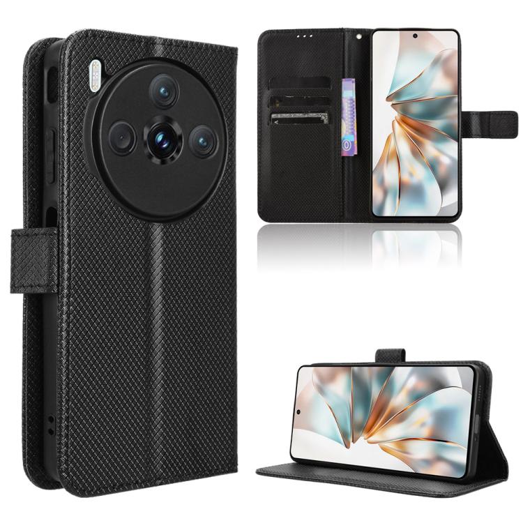 Custodia per telefono in pelle con trama a diamante, For ZTE Blade A75 5G, For ZTE Blade A75 4G, For ZTE nubia Z60S Pro, For ZTE Blade A35