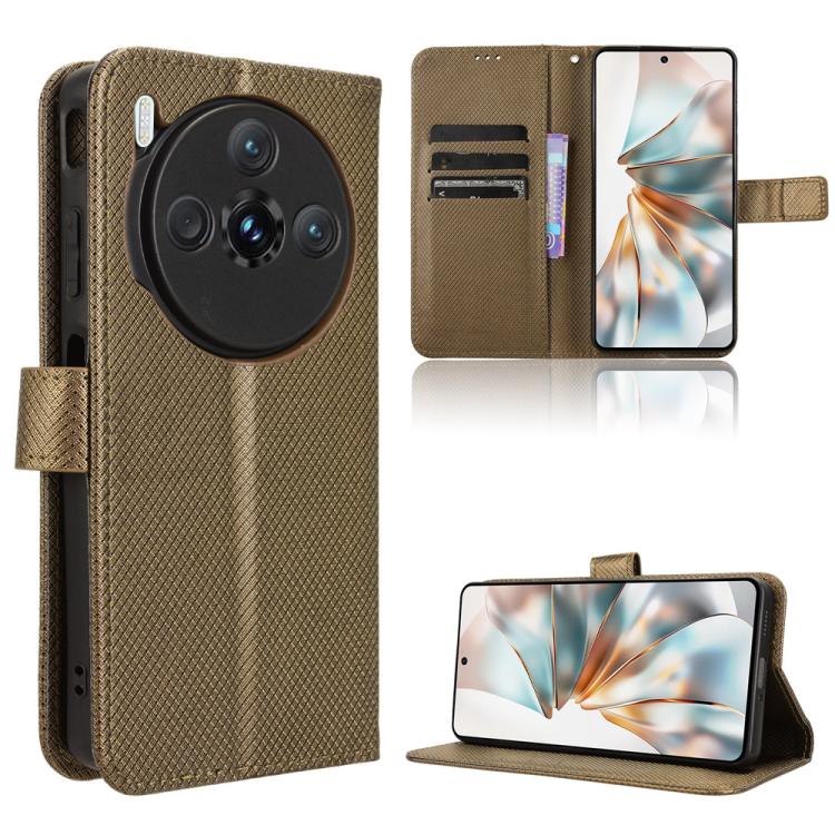 Custodia per telefono in pelle con trama a diamante, For ZTE Blade A75 5G, For ZTE Blade A75 4G, For ZTE nubia Z60S Pro, For ZTE Blade A35
