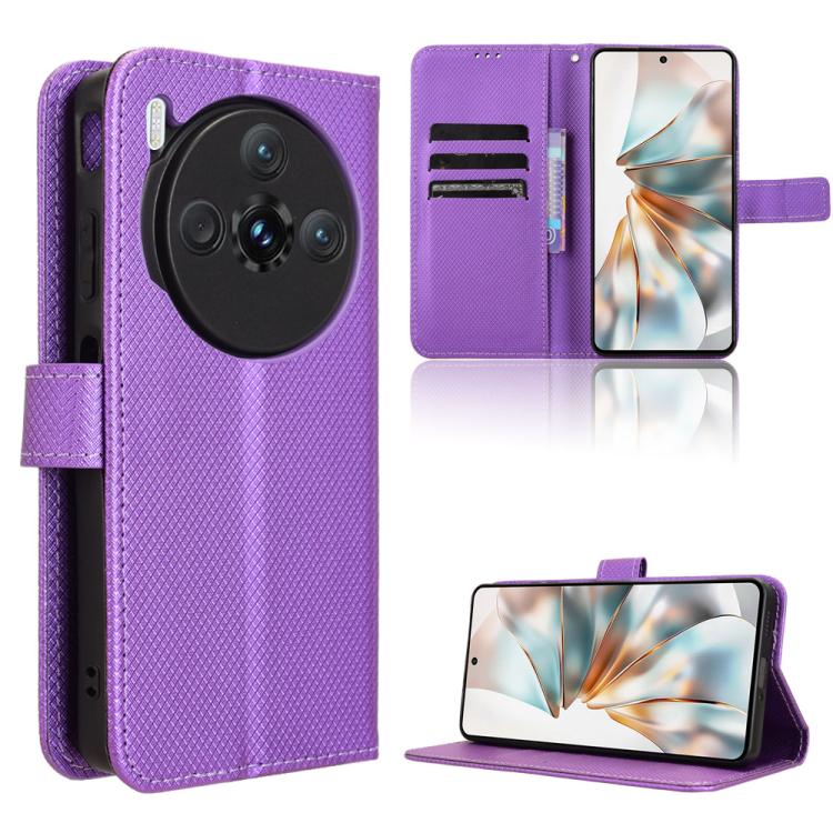 Custodia per telefono in pelle con trama a diamante, For ZTE Blade A75 5G, For ZTE Blade A75 4G, For ZTE nubia Z60S Pro, For ZTE Blade A35