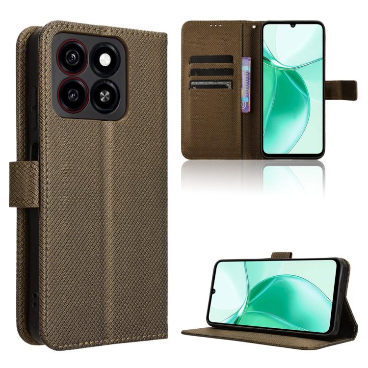 Custodia per telefono in pelle con trama a diamante, For ZTE Blade A75 5G, For ZTE Blade A75 4G, For ZTE nubia Z60S Pro, For ZTE Blade A35