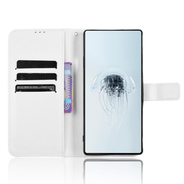 Custodia per telefono in pelle con trama a diamante, For ZTE nubia Red Magic 10 Pro / 10 Pro+, For ZTE Blade V60 Design, For ZTE Blade A75 5G, For ZTE Blade A75 4G