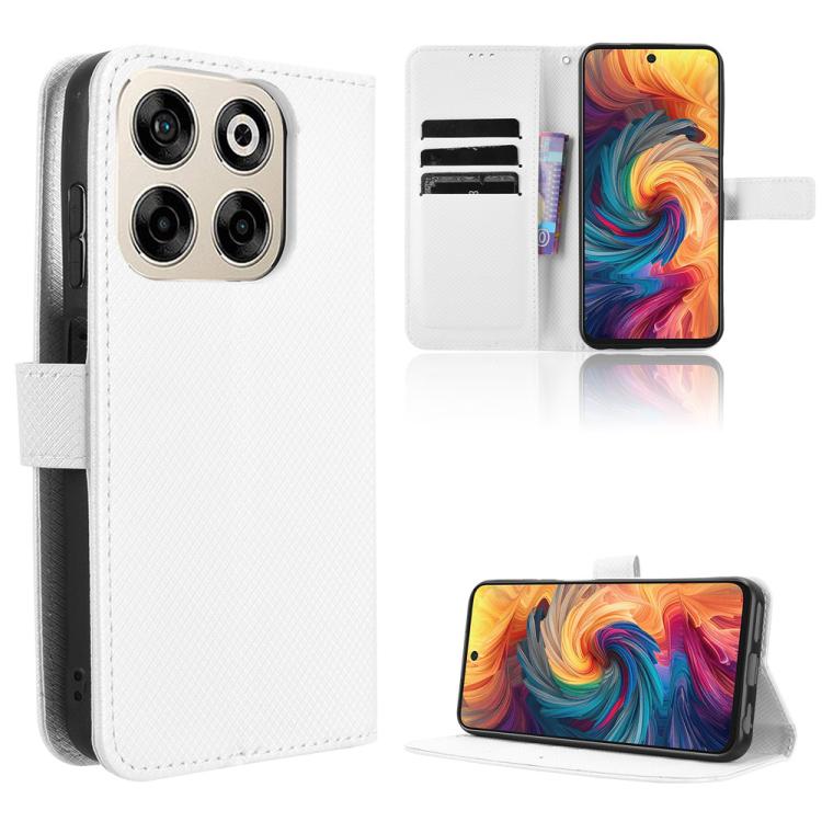 Custodia per telefono in pelle con trama a diamante, For ZTE Blade A35 Lite, For ZTE Blade V70 4G, For ZTE nubia Red Magic 10 Pro / 10 Pro+, For ZTE Blade V60 Design