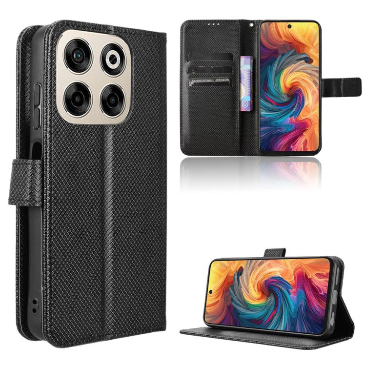 Custodia per telefono in pelle con trama a diamante, For ZTE Blade A35 Lite, For ZTE Blade V70 4G, For ZTE nubia Red Magic 10 Pro / 10 Pro+, For ZTE Blade V60 Design