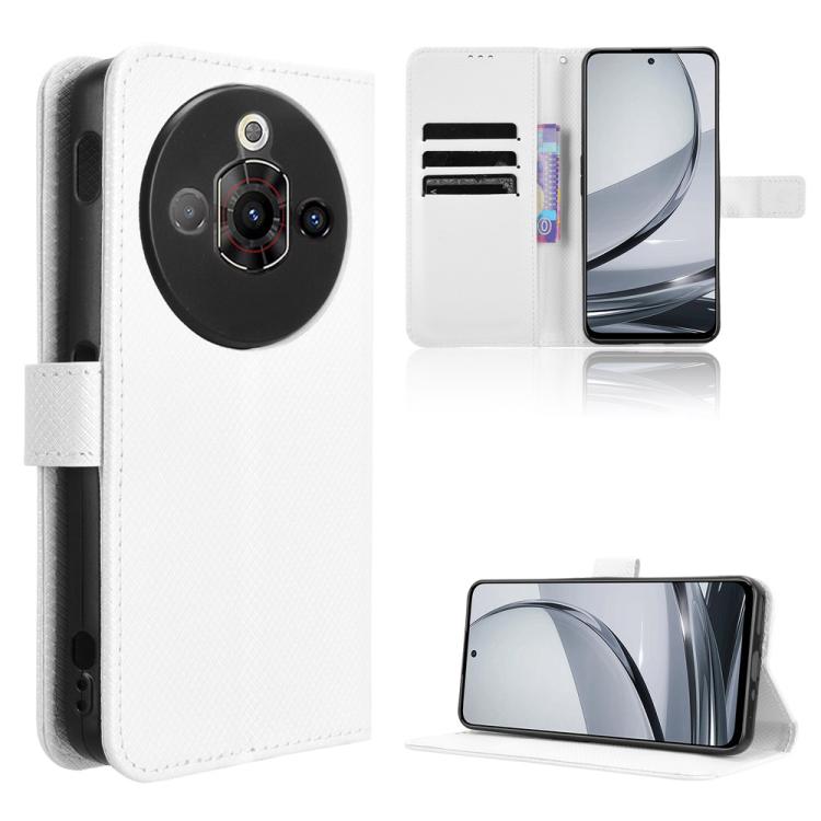 Custodia per telefono in pelle con trama a diamante, For ZTE Axon 60 Lite / Blade V60 Vita, For ZTE Blade V60 / Axon 60 4G, For ZTE Anshin Family, For ZTE nubia Focus Pro 5G