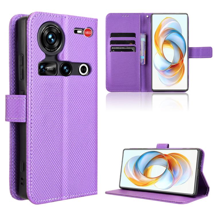 Custodia per telefono in pelle con trama a diamante, For ZTE nubia S 5G A403ZT, For ZTE Blade V70 Max, For ZTE Blade V70 Design 4G, For ZTE nubia Z70 Ultra
