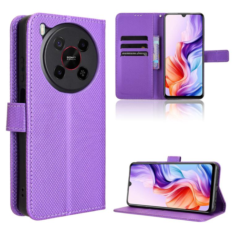 Custodia per telefono in pelle con trama a diamante, For ZTE nubia S 5G A403ZT, For ZTE Blade V70 Max, For ZTE Blade V70 Design 4G, For ZTE nubia Z70 Ultra