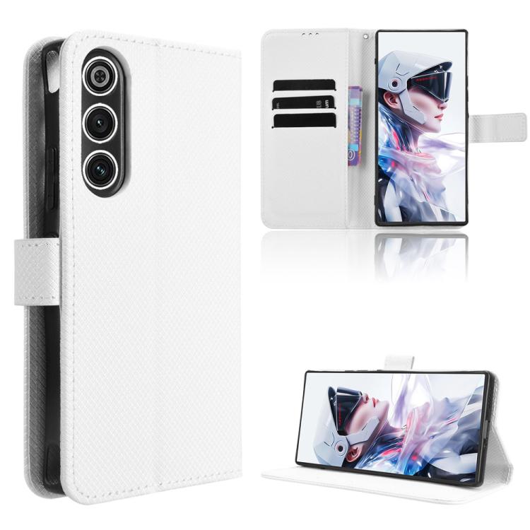 Custodia per telefono in pelle con trama a diamante, For ZTE nubia Red Magic 10 Air, For ZTE Blade A35e Z2466, For ZTE nubia Neo 3 GT 5G, For ZTE nubia Focus 2 Ultra 5G