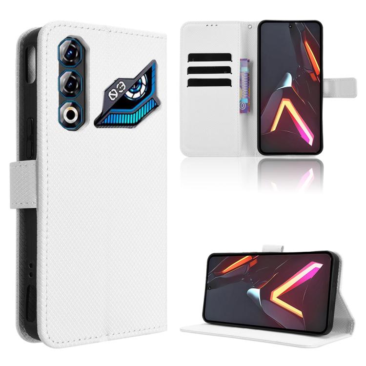 Custodia per telefono in pelle con trama a diamante, For ZTE nubia Red Magic 10 Air, For ZTE Blade A35e Z2466, For ZTE nubia Neo 3 GT 5G, For ZTE nubia Focus 2 Ultra 5G
