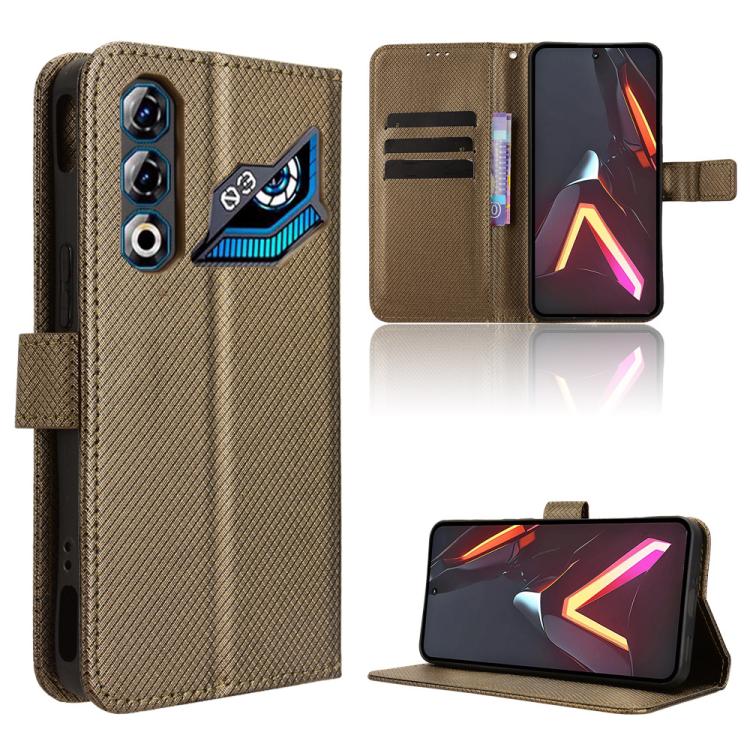 Custodia per telefono in pelle con trama a diamante, For ZTE nubia Red Magic 10 Air, For ZTE Blade A35e Z2466, For ZTE nubia Neo 3 GT 5G, For ZTE nubia Focus 2 Ultra 5G