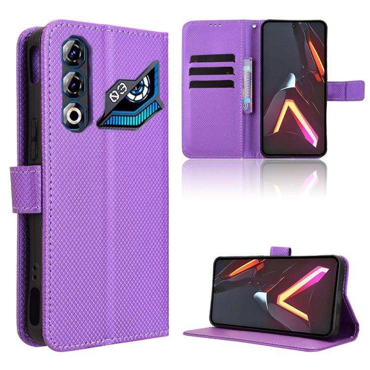 Custodia per telefono in pelle con trama a diamante, For ZTE nubia Red Magic 10 Air, For ZTE Blade A35e Z2466, For ZTE nubia Neo 3 GT 5G, For ZTE nubia Focus 2 Ultra 5G