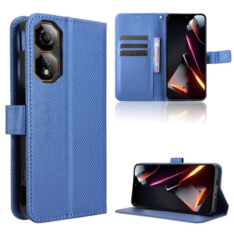 Custodia per telefono in pelle con trama a diamante, For ZTE nubia Neo 2, For ZTE Blade A34, For ZTE Libero 5G IV, For ZTE nubia Z60 Ultra