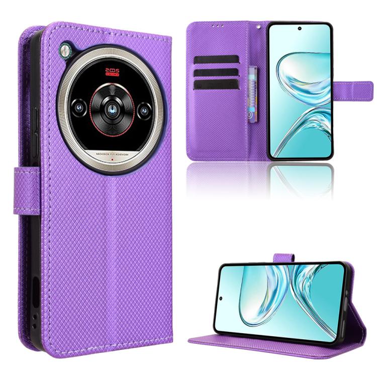 Custodia per telefono in pelle con trama a diamante, For ZTE nubia Neo 3 GT 5G, For ZTE nubia Focus 2 Ultra 5G, For ZTE nubia Focus 2 5G, For ZTE nubia Music 2