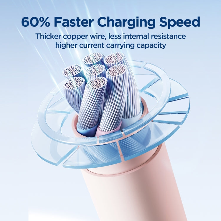 JOYROOM SA29-AC3 3A USB a USB-C/Type-C Cavo dati di ricarica rapida in silicone liquido, lunghezza: 1,2 m, USB to Type-C (1.2m)