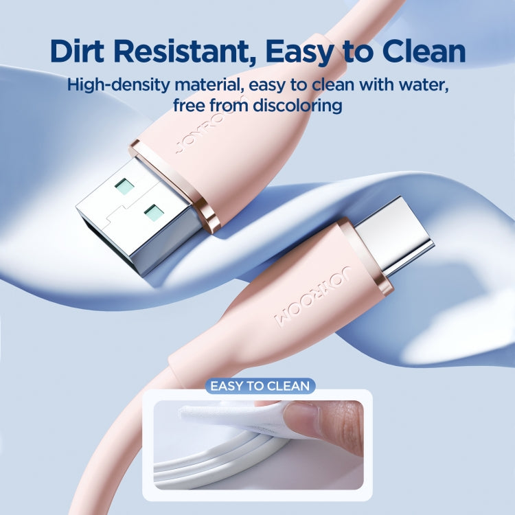 JOYROOM SA29-AC3 3A USB a USB-C/Type-C Cavo dati di ricarica rapida in silicone liquido, lunghezza: 1,2 m, USB to Type-C (1.2m)