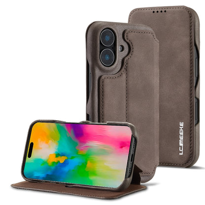 LC.IMEEKE Custodia per cellulare in pelle con vibrazione Hon Ancient Series, For iPhone 16 Pro Max, For iPhone 16 Pro, For iPhone 16 Plus, For iPhone 16