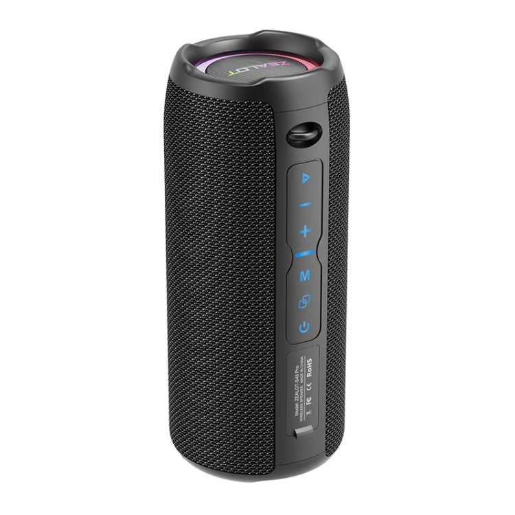 Zealot S49 Pro Altoparlante Bluetooth wireless portatile da esterno da 20 W con luce RGB, S49 Pro
