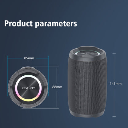 Zealot S49 Altoparlante Bluetooth wireless portatile da esterno con luce RGB, S49