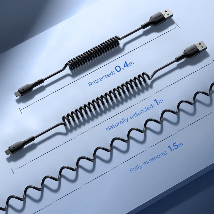 JOYROOM SA38-AC3 Cavo dati di ricarica rapida a spirale da USB a USB-C / Type-C 3A, USB to USB-C / Type-C