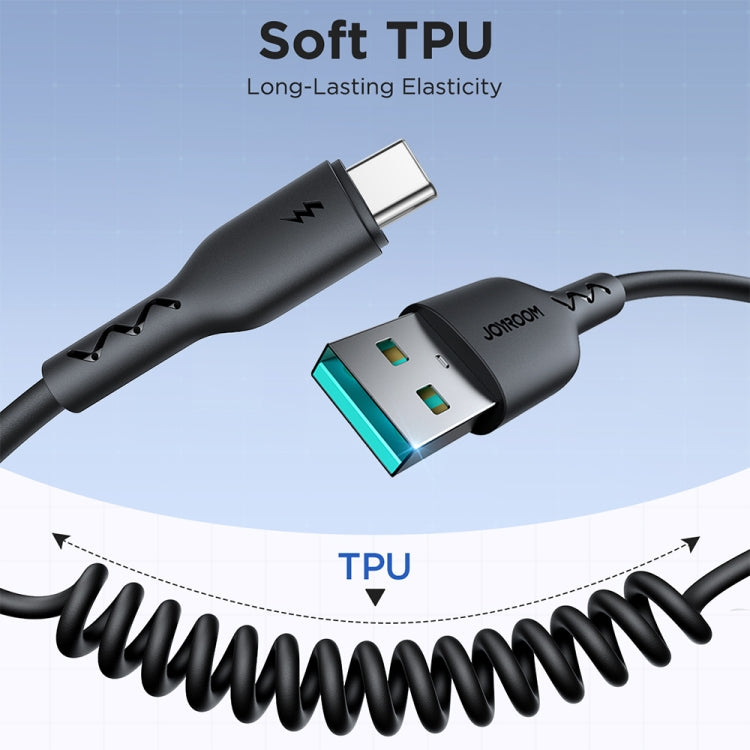 JOYROOM SA38-AC3 Cavo dati di ricarica rapida a spirale da USB a USB-C / Type-C 3A, USB to USB-C / Type-C