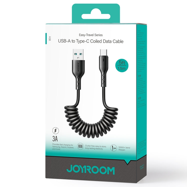 JOYROOM SA38-AC3 Cavo dati di ricarica rapida a spirale da USB a USB-C / Type-C 3A, USB to USB-C / Type-C