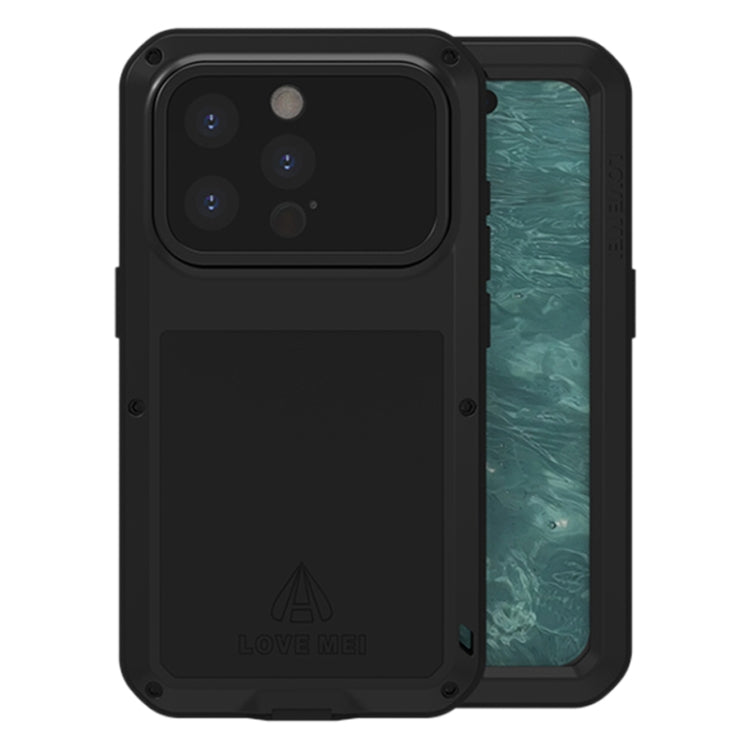 Custodia per telefono antipolvere impermeabile antiurto in metallo LOVE MEI, For iPhone 15 Pro, For iPhone 15 Plus, For iPhone 15