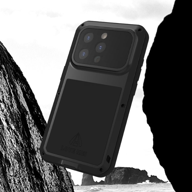 Custodia per telefono antipolvere impermeabile antiurto in metallo LOVE MEI, For iPhone 15 Pro, For iPhone 15 Plus, For iPhone 15