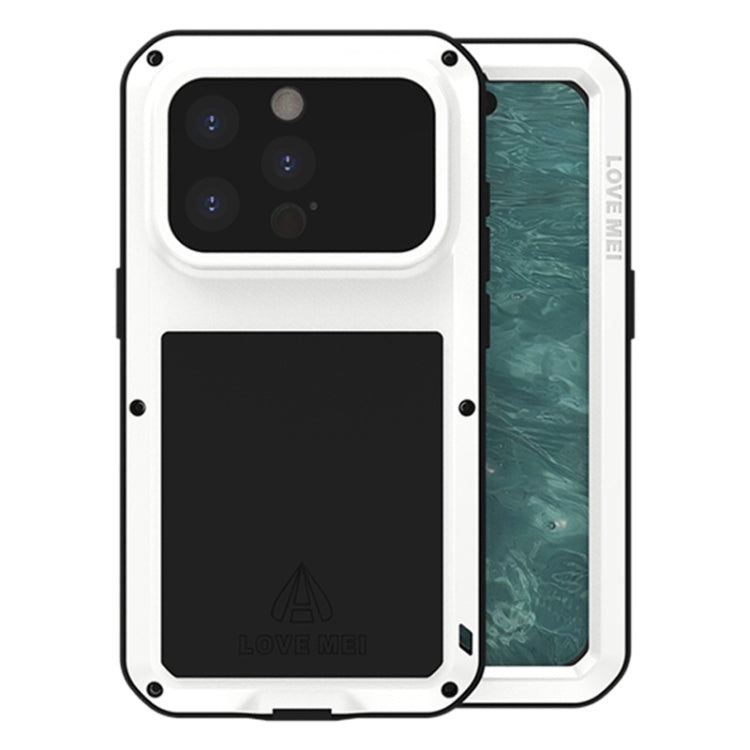 Custodia per telefono antipolvere impermeabile antiurto in metallo LOVE MEI, For iPhone 15 Pro, For iPhone 15 Plus, For iPhone 15