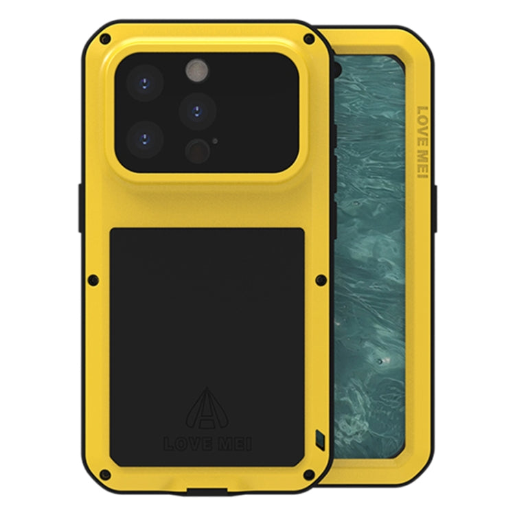 Custodia per telefono antipolvere impermeabile antiurto in metallo LOVE MEI, For iPhone 15 Pro, For iPhone 15 Plus, For iPhone 15