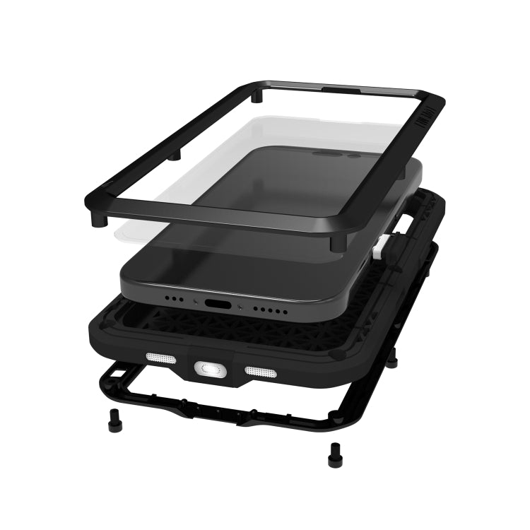 Custodia per telefono antipolvere impermeabile antiurto in metallo LOVE MEI