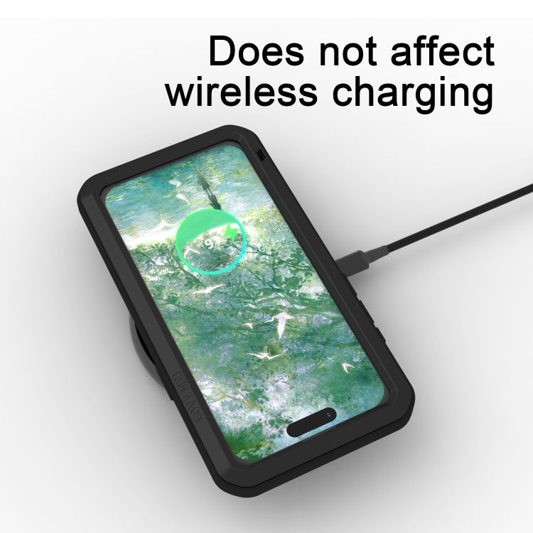 Custodia per telefono antipolvere impermeabile antiurto in metallo LOVE MEI