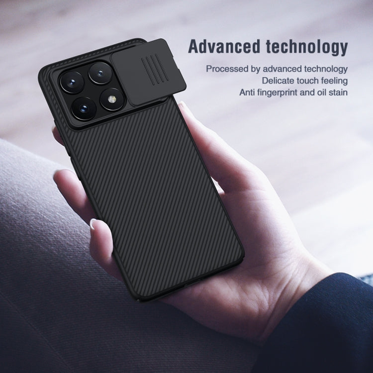 Custodia per telefono NILLKIN Black Mirror Series Camshield per PC, For Xiaomi Redmi K70E / Poco X6 Pro 5G, For Xiaomi Redmi Note 13 5G