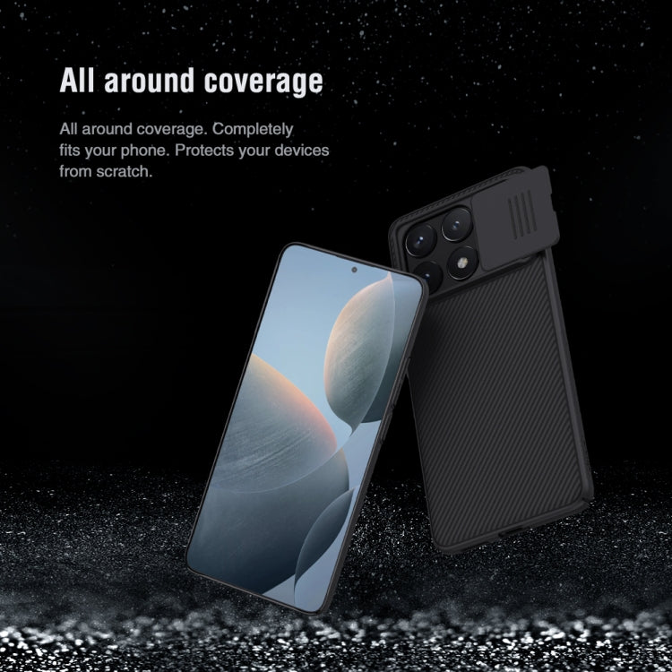 Custodia per telefono NILLKIN Black Mirror Series Camshield per PC, For Xiaomi Redmi K70E / Poco X6 Pro 5G, For Xiaomi Redmi Note 13 5G