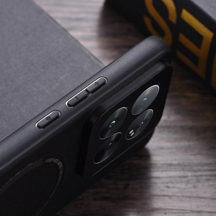 Custodia magnetica per telefono MagSafe in PU con trama in tessuto, For Xiaomi 14 Pro, For Xiaomi Redmi K60