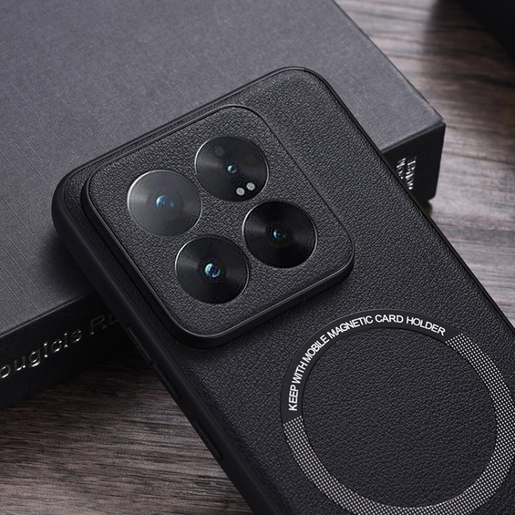 Custodia magnetica per telefono MagSafe in PU con trama in tessuto, For Xiaomi 14 Pro, For Xiaomi Redmi K60