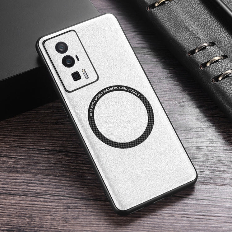 Custodia magnetica per telefono MagSafe in PU con trama in tessuto, For Xiaomi 14 Pro, For Xiaomi Redmi K60