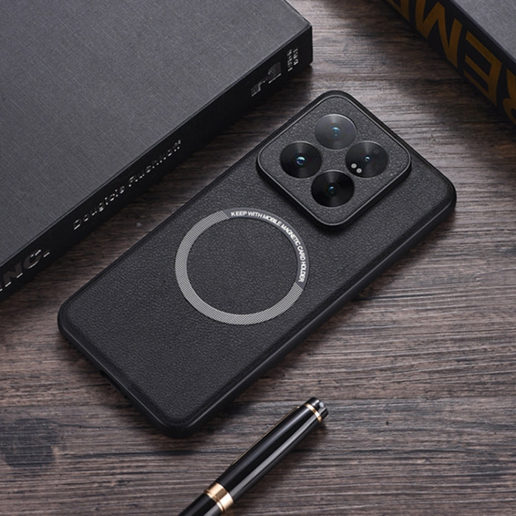 Custodia magnetica per telefono MagSafe in PU con trama in tessuto, For Xiaomi 17T 5G, For Xiaomi 17 Pro Max, For Xiaomi 15T Pro, For Xiaomi 15T, For Xiaomi 14T Pro, For Xiaomi 14T