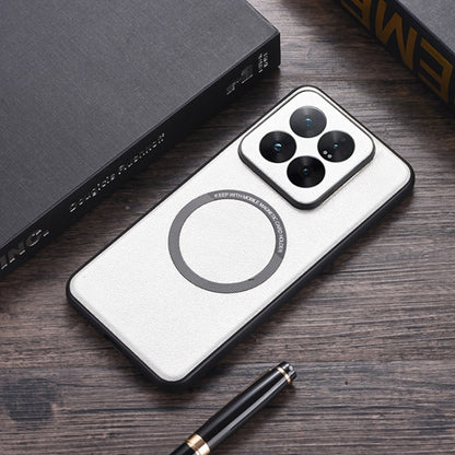 Custodia magnetica per telefono MagSafe in PU con trama in tessuto, For Xiaomi 14T Pro, For Xiaomi 14T, For Xiaomi 14 Pro, For Xiaomi Redmi K60