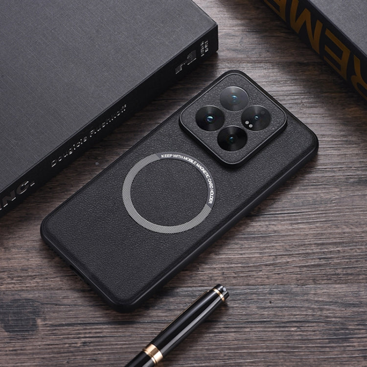 Custodia magnetica per telefono MagSafe in PU con trama in tessuto