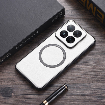 Custodia magnetica per telefono MagSafe in PU con trama in tessuto, For Xiaomi 14T Pro, For Xiaomi 14T, For Xiaomi 14 Pro, For Xiaomi Redmi K60