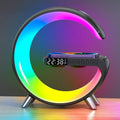 Altoparlante Bluetooth intelligente N69-1 con caricabatterie wireless, sveglia e luce ambientale, Support APP, Without APP