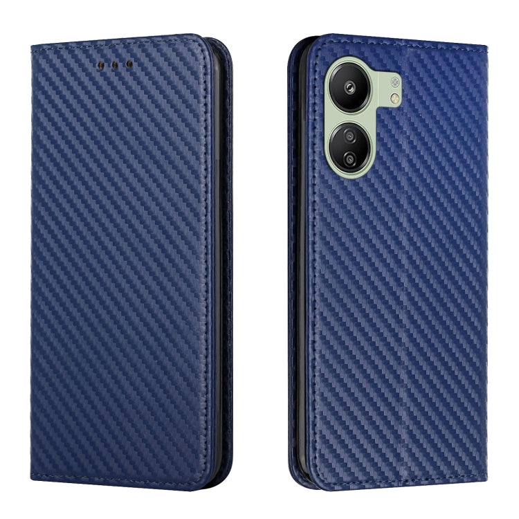 Custodia per telefono in pelle con supporto a vibrazione con struttura in fibra di carbonio, For Xiaomi Redmi Note 13 5G, For Xiaomi Redmi 13C, For Xiaomi Redmi Note 13 Pro 5G