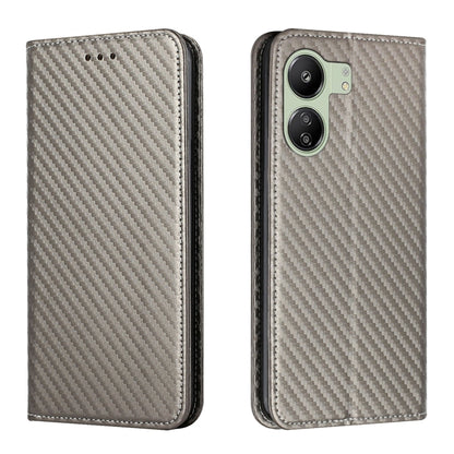 Custodia per telefono in pelle con supporto a vibrazione con struttura in fibra di carbonio, For Xiaomi Redmi Note 13 5G, For Xiaomi Redmi 13C, For Xiaomi Redmi Note 13 Pro 5G