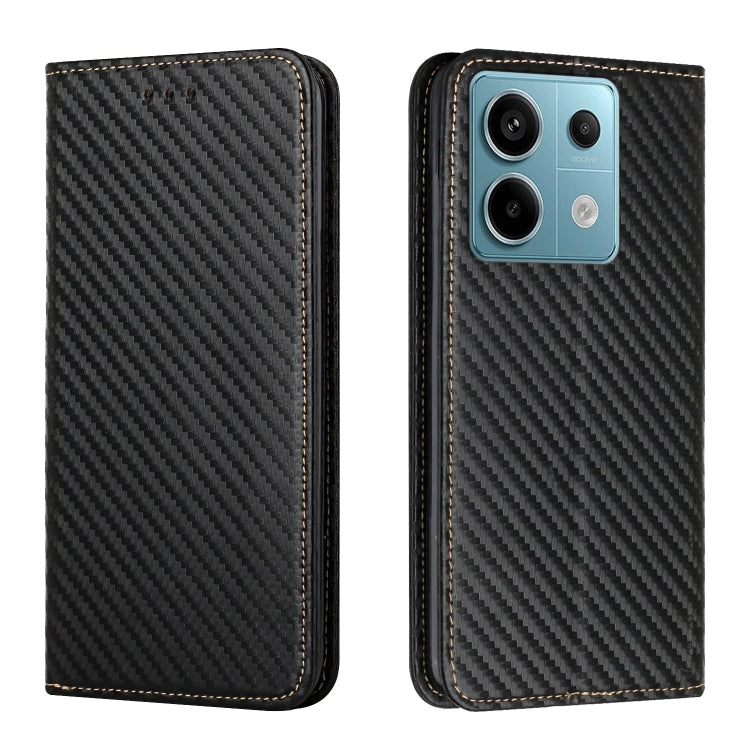 Custodia per telefono in pelle con supporto a vibrazione con struttura in fibra di carbonio, For Xiaomi Redmi Note 13 5G, For Xiaomi Redmi 13C, For Xiaomi Redmi Note 13 Pro 5G