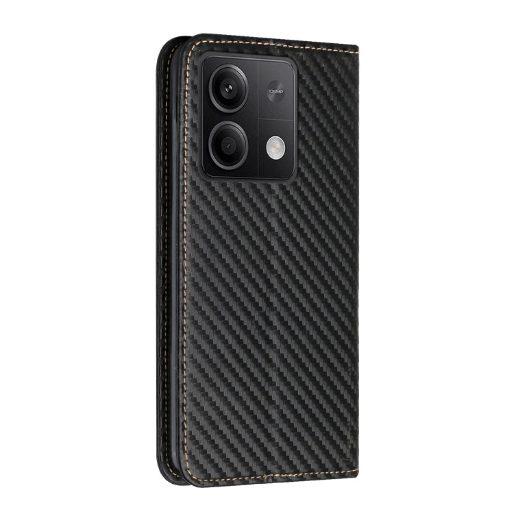 Custodia per telefono in pelle con supporto a vibrazione con struttura in fibra di carbonio, For Xiaomi Redmi Note 13 5G, For Xiaomi Redmi 13C, For Xiaomi Redmi Note 13 Pro 5G