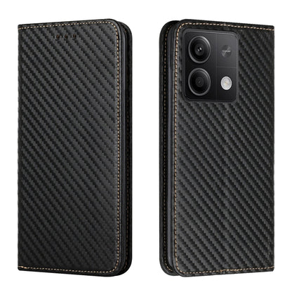 Custodia per telefono in pelle con supporto a vibrazione con struttura in fibra di carbonio, For Xiaomi Redmi Note 13 5G, For Xiaomi Redmi 13C, For Xiaomi Redmi Note 13 Pro 5G