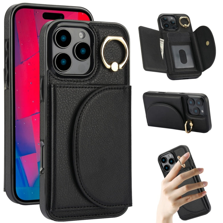 YM006 Custodia per cellulare con porta carte e porta carte, For iPhone 16e, For iPhone 16 Pro Max, For iPhone 16 Pro, For iPhone 16 Plus